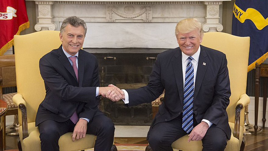 President Donald Trump and Argentine President Mauricio Macri 