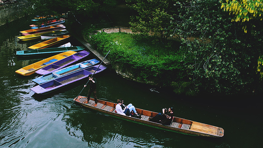 Punts in Oxford 