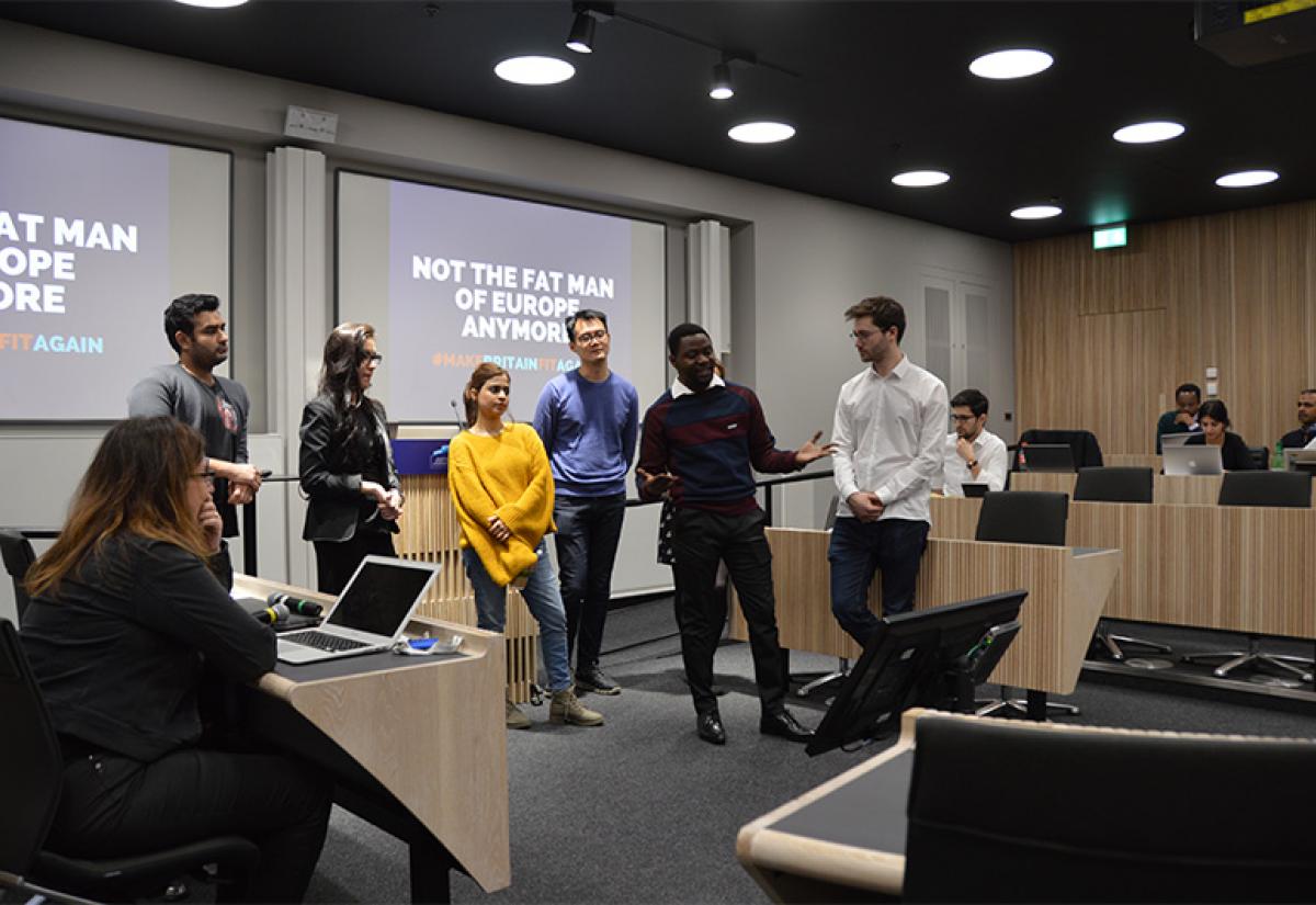 Students present their communications campaign ideas in the live challenge