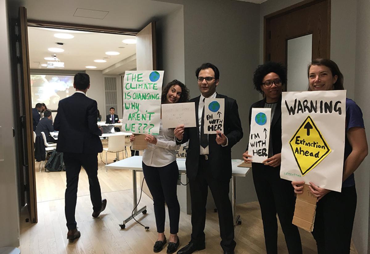 A student group during the policy challenge