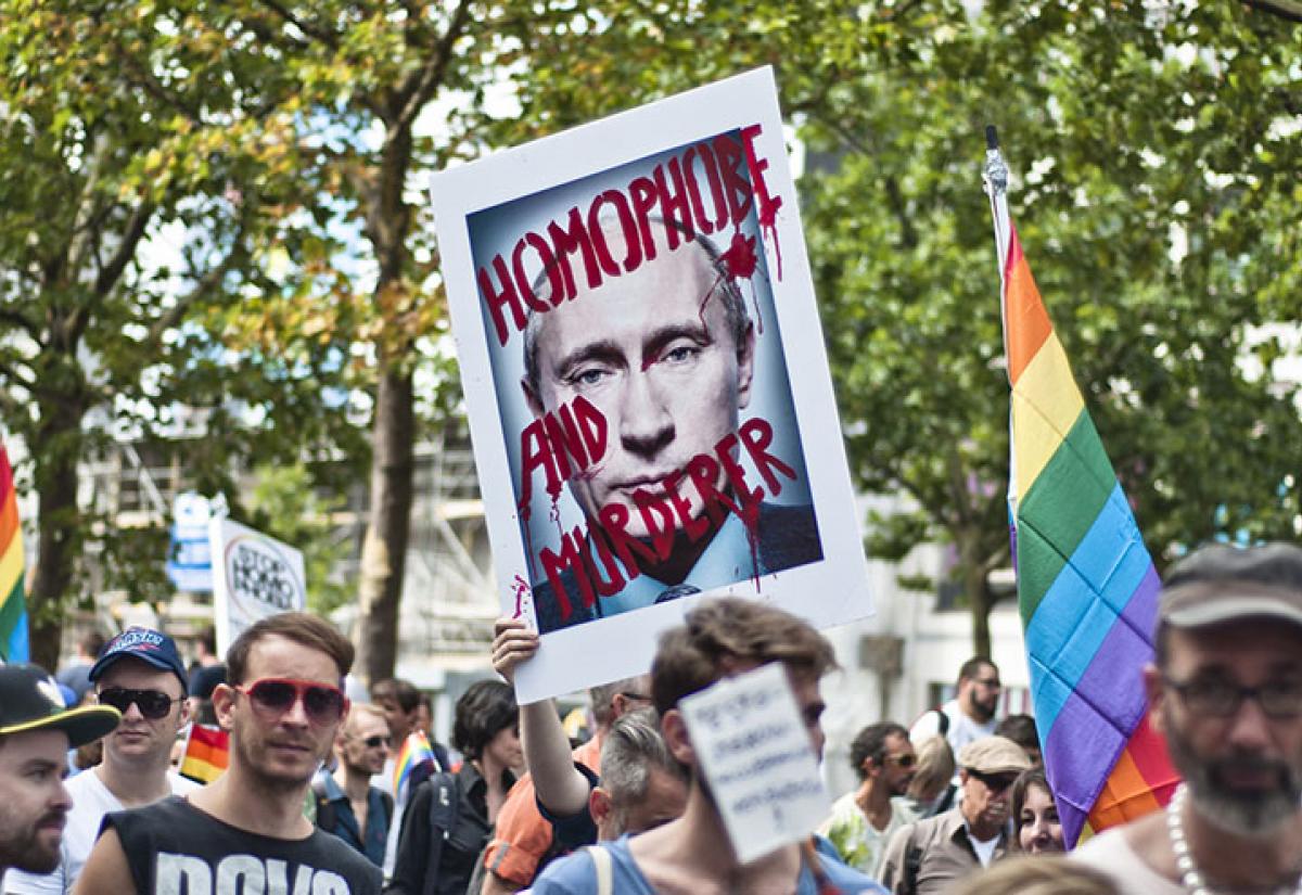Demonstration against homophobia in Russia