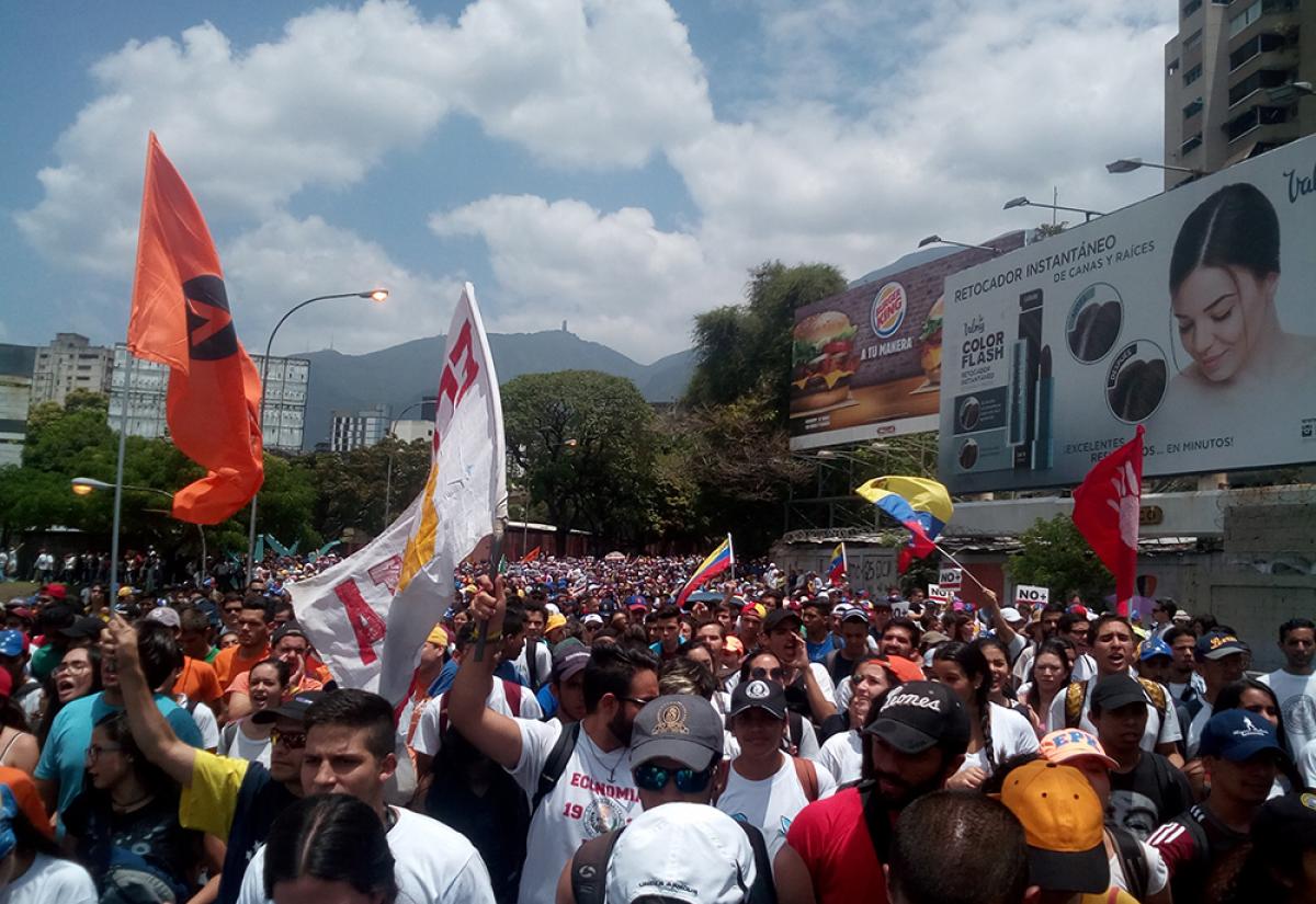 Opposition protest in Venezuela, 6 April 2017